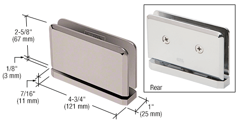 GDI Polished Nickel Senior Prima 01 Series Top or Bottom Mount Hinge