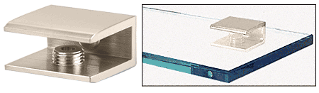 GDI Polished Nickel Square Interior Shower Shelf Clamp