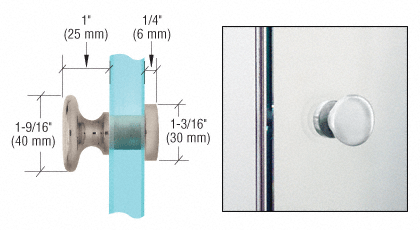 GDI Polished Nickel Traditional Style Single-Sided Door Knob