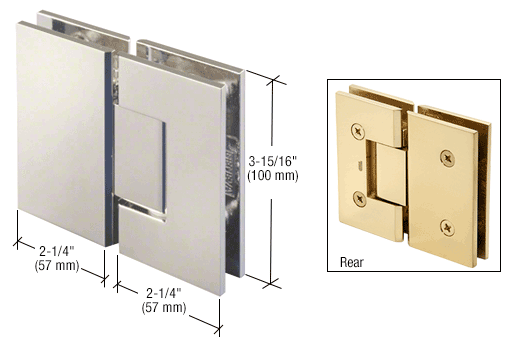 GDI Polished Nickel Vienna 580 Series Glass-to-Glass Hinge with Internal 5 Degree Pin