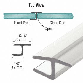 GDI Polycarbonate H-Jamb 180 Degree for 3/8" Glass