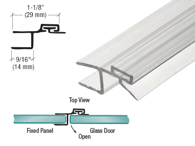 GDI Polycarbonate Strike and Door H-Jamb with Vinyl Insert 180 Degree for 1/2" Glass