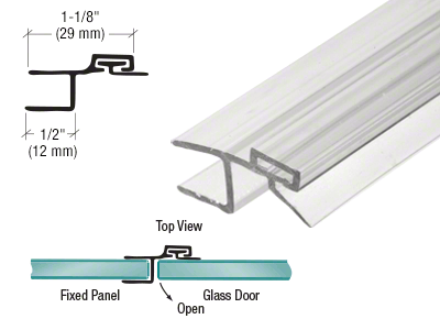 GDI Polycarbonate Strike and Door H-Jamb with Vinyl Insert 180 Degree for 3/8" Glass
