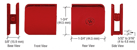 GDI Red Traditional Style Fixed Panel U-Clamp