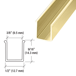 GDI Satin Brass 36" Snap-In Filler Insert for Shower Door Header