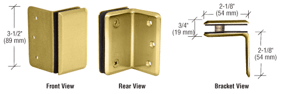 GDI Satin Brass Pinnacle and Prima Series Wall Mount Bracket