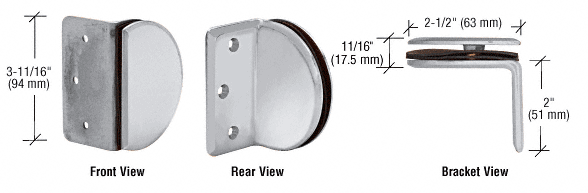 GDI Satin Chrome Classique Series Wall Mount Bracket