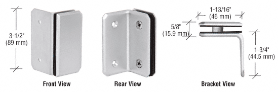 GDI Satin Chrome Monaco Series Wall Mount Bracket
