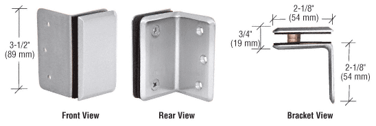 GDI Satin Chrome Pinnacle and Prima Series Wall Mount Bracket