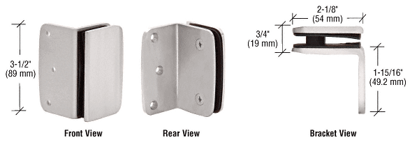 GDI Satin Chrome Roman Series Wall Mount Bracket