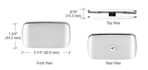 GDI Satin Chrome Roman Style 180 Degree Glass Clamp