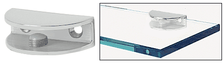 GDI Satin Chrome Rounded Interior Shower Shelf Clamp