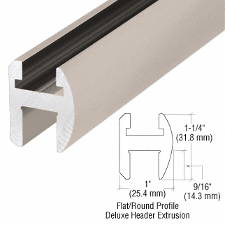 GDI Satin Nickel Deluxe Shower Door Header Kit - 95"