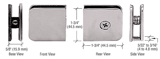 GDI Satin Nickel Traditional Style Fixed Panel U-Clamp