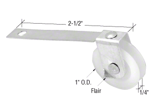 GDI Sliding Screen Door Spring Tension Roller 1" Nylon Wheel