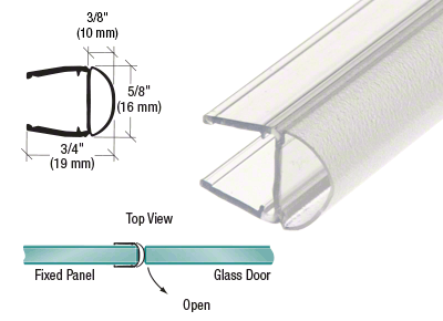 GDI Translucent Vinyl Bulb Seal for 3/8" Glass