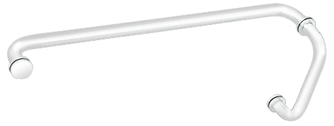 GDI White 8" Pull Handle and 24" Towel Bar BM Series Combination With Metal Washers
