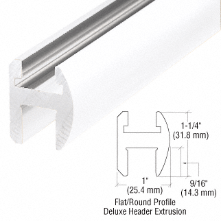 GDI White Deluxe Shower Door Header Kit - 95"