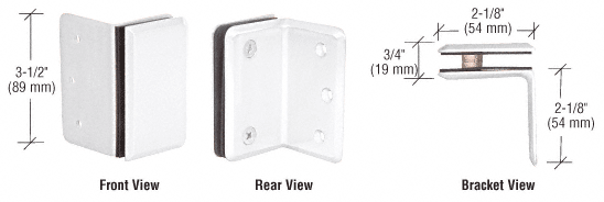 GDI White Pinnacle and Prima Series Wall Mount Bracket