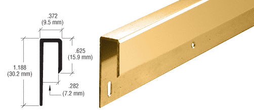 Gold Anodized 1/4" Deep Nose Aluminum "J" Channel