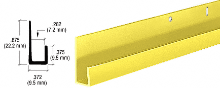 Gold Anodized 1/4" Standard Aluminum "J" Channel