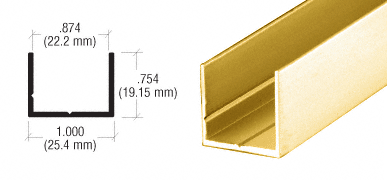 Gold Anodized 7/8" Single "U" Channel