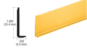 Gold Anodized Aluminum 1/4" L-Bar Extrusion