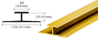 Gold Anodized Aluminum Divider Bar