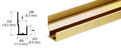 Gold Anodized Aluminum FHA Type "J" Channel