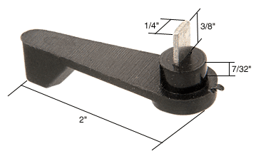 Gray 2" Latch Lever With 3/8" Spindle for Arcadia Doors - E2037