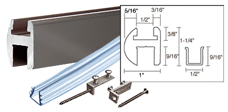 Gun Metal 66" Deluxe Shower Door Header Kit - SDH660GM
