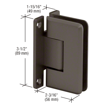 Oil Rubbed Bronze Pinnacle 037 Series Wall Mount Full Back Plate Standard Hinge - P1N037ORB