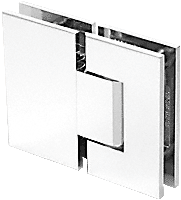 Polished Nickel Geneva 380 Series Adjustable 180° Glass-to-Glass Hinge