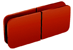 Red Traditional Movable Glass-To-Glass Transom Glass Clamp - GCB188RD