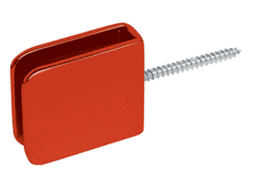 Red Traditional Movable Wall Mounted Transom Glass Clamp - GCB186RD
