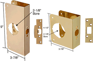 Reinforced Brass Door Knob Plates 9" Length