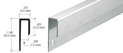Satin Anodized 1/4" Deep Nose Aluminum "J" Channel