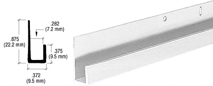 Satin Anodized 1/4" Standard Aluminum "J" Channel