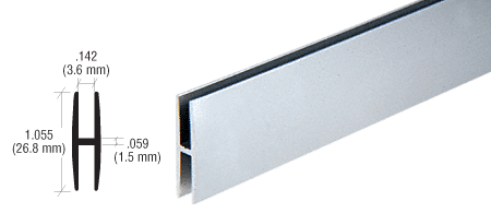 Satin Anodized 1/8" "H" Channel