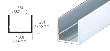 Satin Anodized 7/8" Single "U" Channel