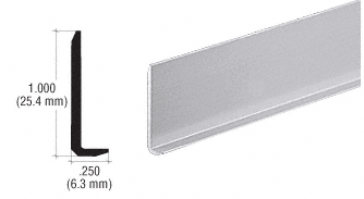 Satin Anodized Aluminum 1/4" L-Bar Extrusion