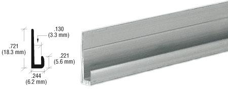 Satin Anodized Aluminum 1/8" "J" Channel