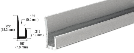 Satin Anodized Aluminum 3/16" "J" Channel