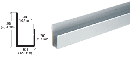 Satin Anodized Aluminum Deep Nose 3/8" "J" Channel