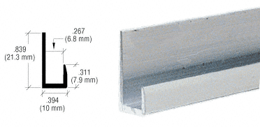 Satin Anodized Low Profile 1/4" "J" Channel