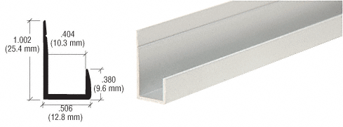 Satin Anodized Standard Aluminum 3/8" "J" Channel