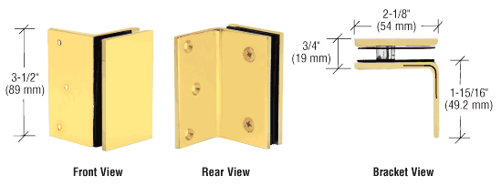 Satin Brass Geneva Series Wall Mount Bracket - GE90SSB