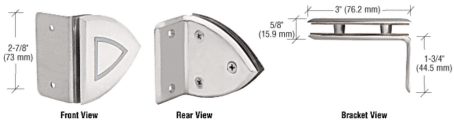Satin Chrome With Chrome Accent Junior Cathedral Series Wall Mount Bracket