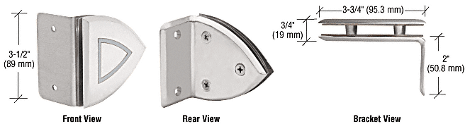 Satin Chrome With Chrome Accents Cathedral Wall Bracket - CA90SC