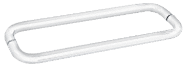 White 12" BM Series Back-to-Back Tubular Handle Without Metal Washers